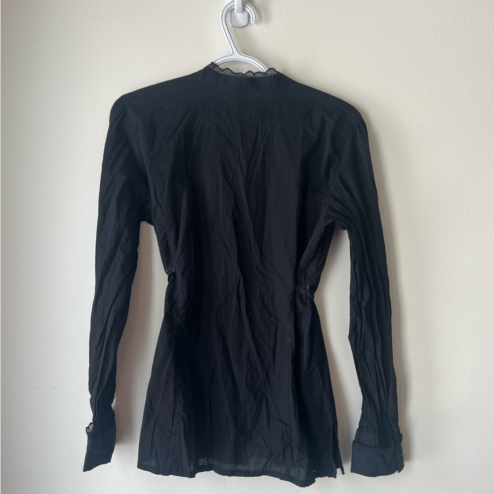 Gloria Vanderbilt witchcore gothic long sleeve button down shirt women’s medium - Picture 11 of 12